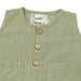 Linen Baby Shorts Romper / Green