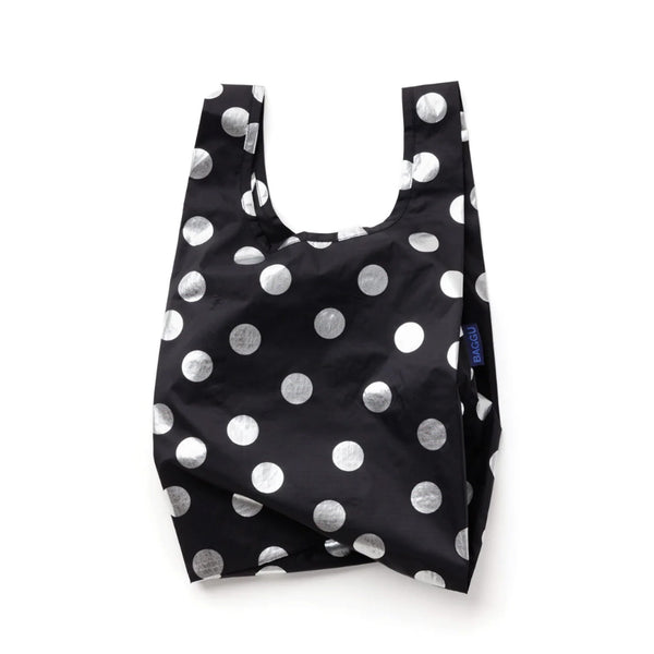 Baggu Baby Grocery Bag / Silver Metallic Polka Dot