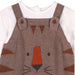 Tiger Jacquard Knit Baby Overall Set
