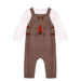 Tiger Jacquard Knit Baby Overall Set