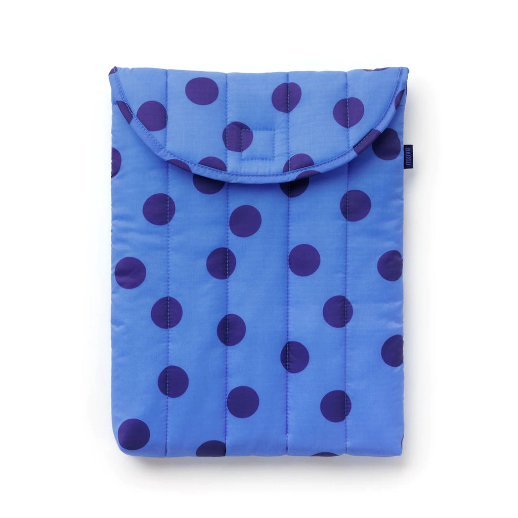 Baggu Puffy Laptop Sleeve 13"-14" / Blue Polka Dot