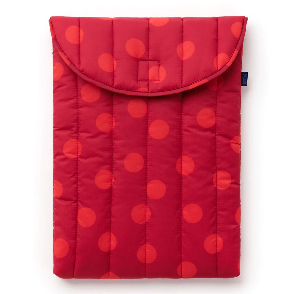 Baggu Puffy Laptop Sleeve 16" / Red Polka Dot