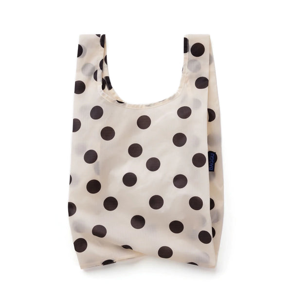 Baggu Baby Grocery Bag / Cream and Black Polka Dot