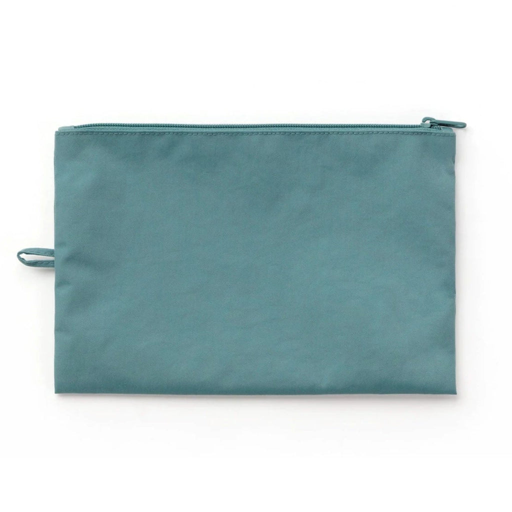Baggu Flat Large Zip Pouch / Jewel Peacock