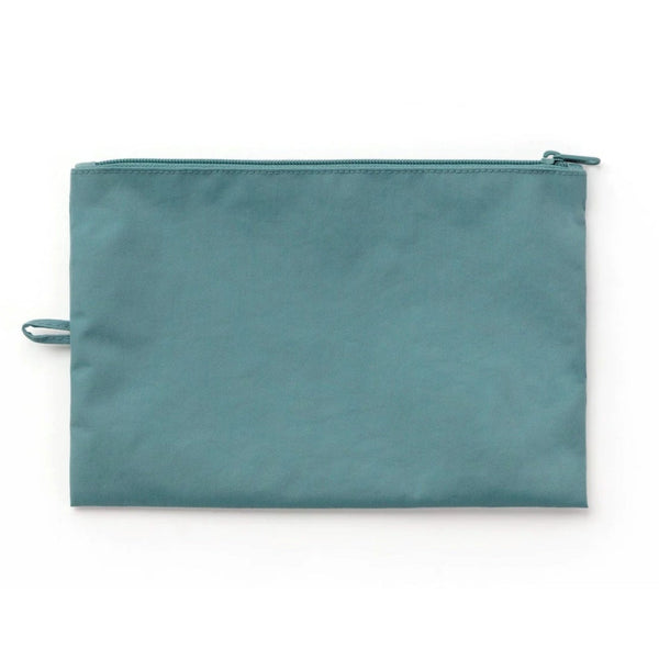 Baggu Flat Large Zip Pouch / Jewel Peacock