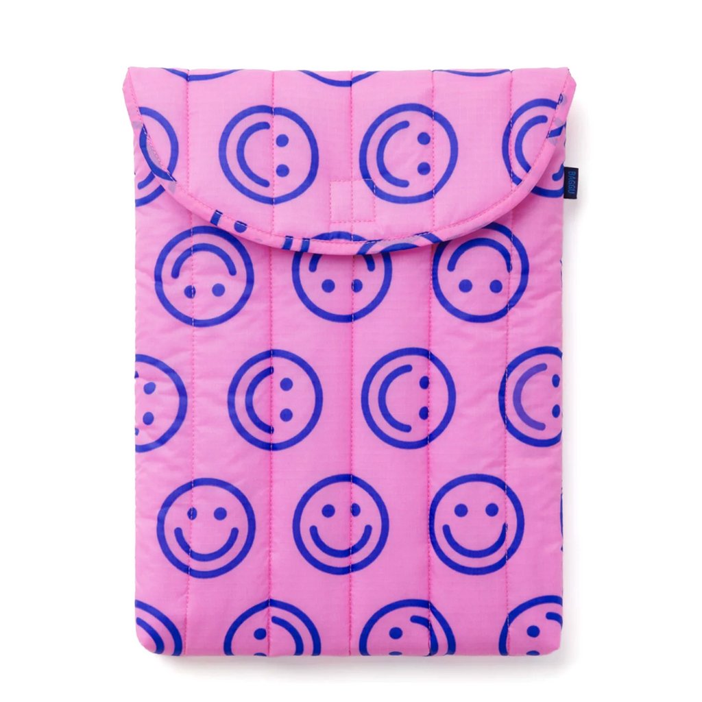 Baggu Puffy Laptop Sleeve 16" / Pop Pink Happy