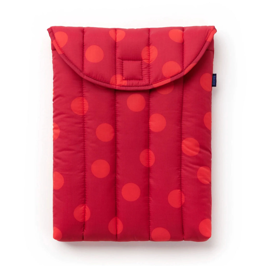Baggu Puffy Laptop Sleeve 13"-14" / Red Polka Dot