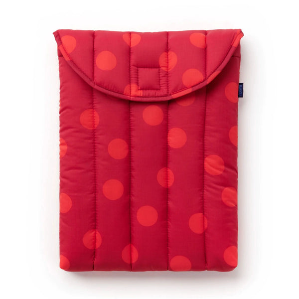 Baggu Puffy Laptop Sleeve 13"-14" / Red Polka Dot