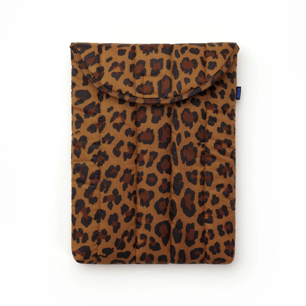 Baggu Puffy Laptop Sleeve 13"-14" / Leopard