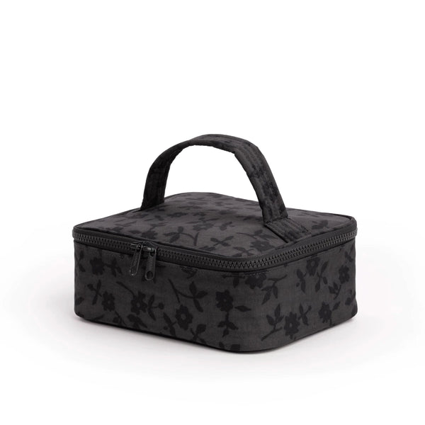 Baggu Small Cosmetic Case / Charcoal Ditsy Floral