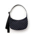 Baggu Small Crescent Bag / Black & Sky Blue Micro Dot