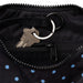 Baggu Small Crescent Bag / Black & Sky Blue Micro Dot