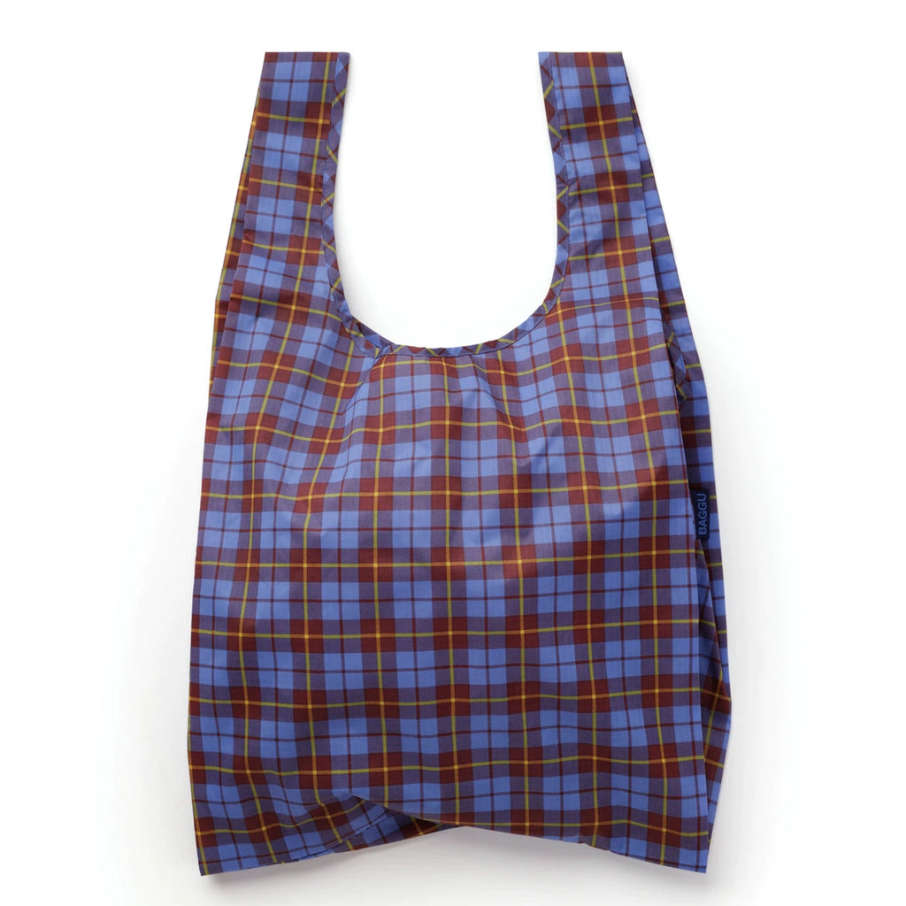 Baggu Standard Grocery Bag / Blue Tartan