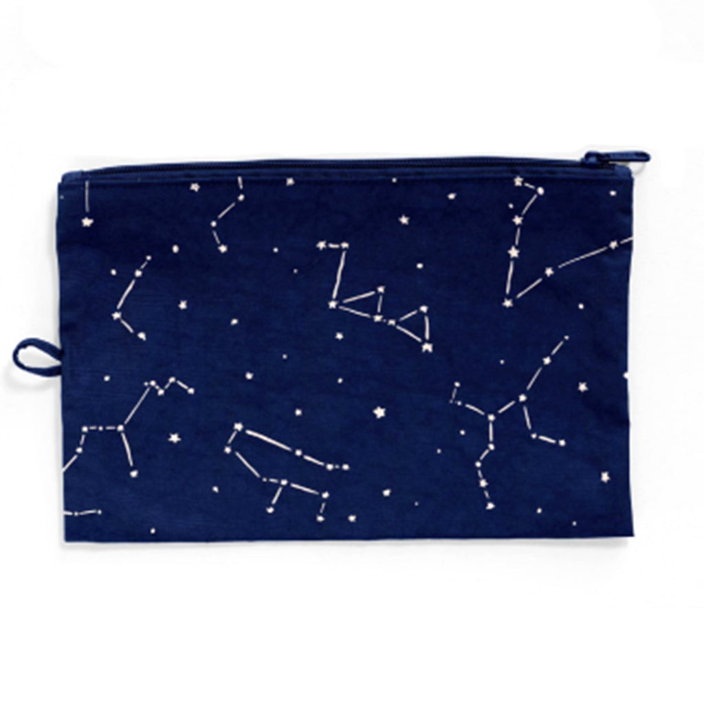 Baggu Flat Large Zip Pouch / Constellation Midnight