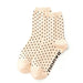 Baggu Crew Socks / Micro Cream and Black Polka Dot