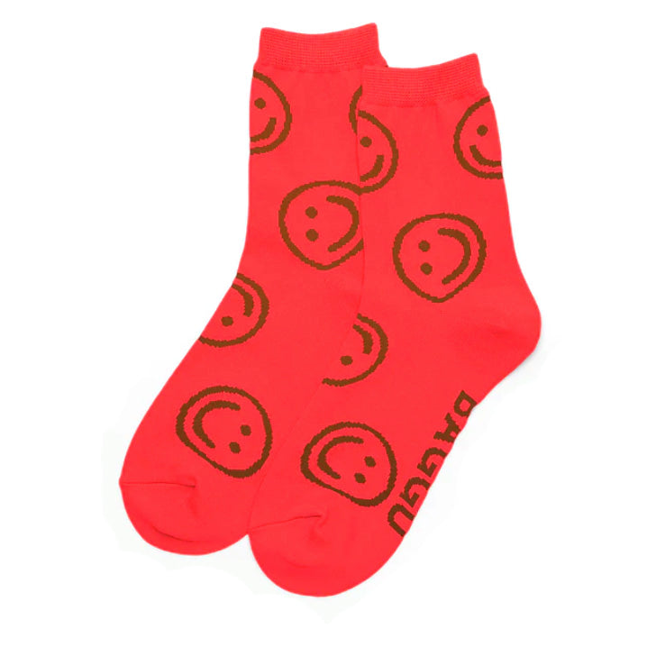 Baggu Crew Socks / Red Happy