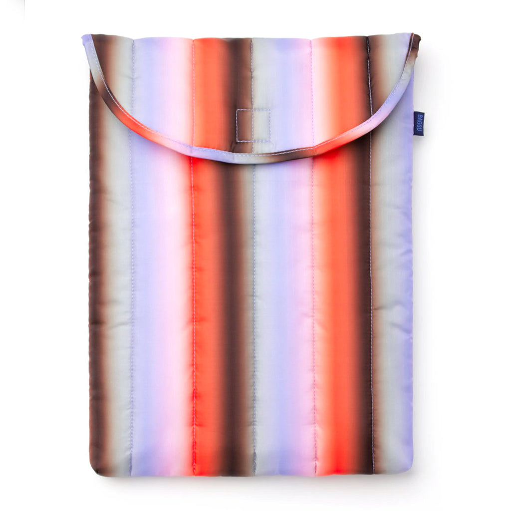 Baggu Puffy Laptop Sleeve 16" / Gradient Stripe Poppy & Lilac