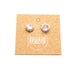Sterling Silver Moonstone Studs