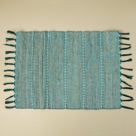 Vetiver Placemat / Indigo Stripes