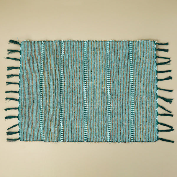 Vetiver Placemat / Indigo Stripes