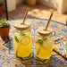 Bamboo Mason Jar Lid / Wide Mouth with Hole