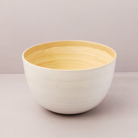 Bamboo Mixing Bowl / White