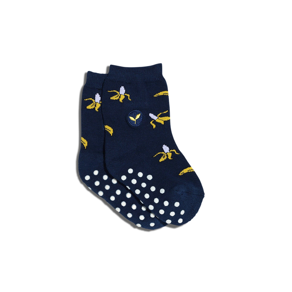 Kids Socks That Plant Trees / Navy Bananas