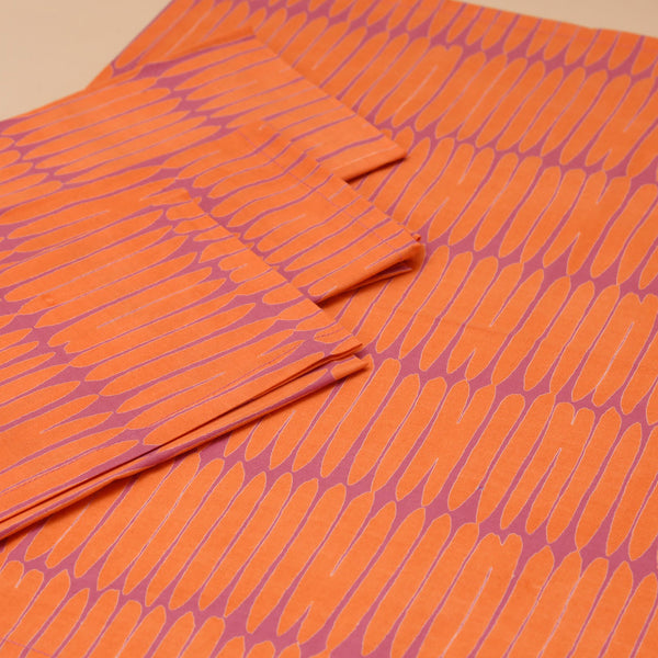 Basket Orange Block Print Napkins