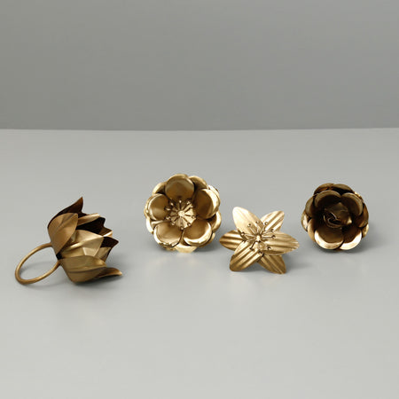 Botanical Napkin Rings / Set of 4