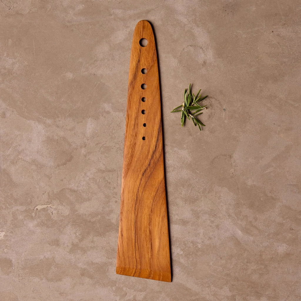 Teak Spatula with Herb Stripper