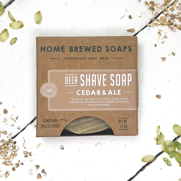Home Brewed Shaving Soap / Cedar & Ale