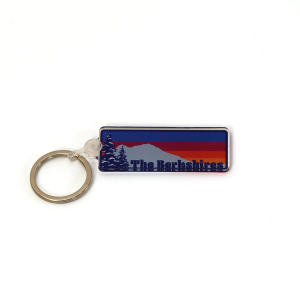 Berkshires Keychain / Winter Sunset Stripe
