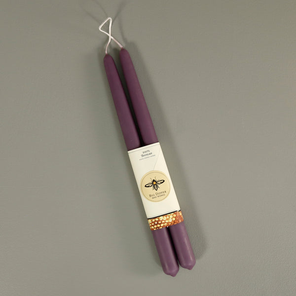 Big Dipper Beeswax Taper Candles / 12" Lilac