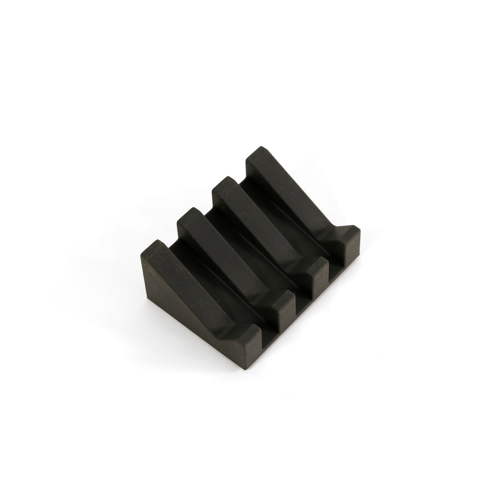 Silicone Slanted Soap Dish / Black