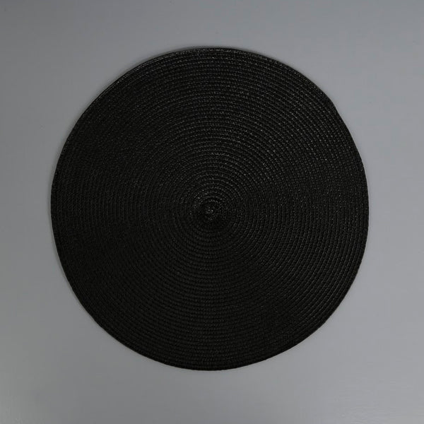 Round Vinyl Placemat / Disko Black