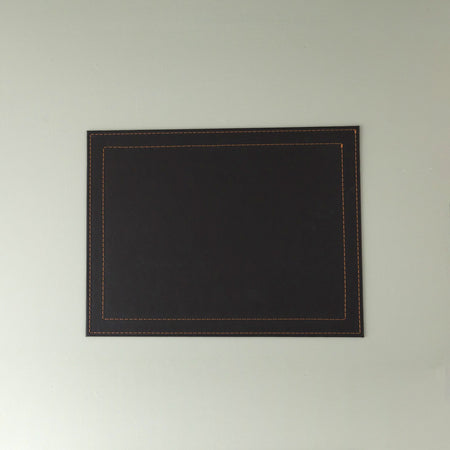 Classic Faux Leather Placemats / Black