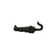 Rustic Cast Iron Dog Hook / Black