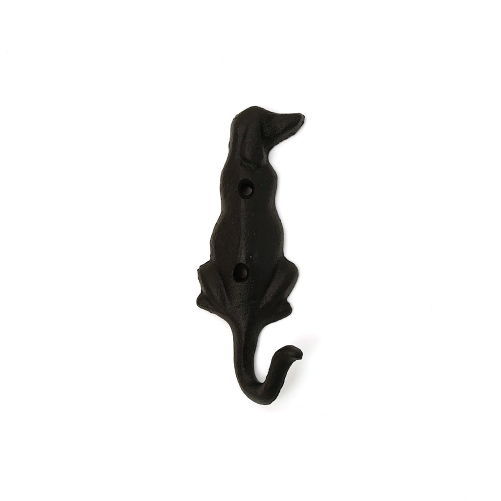 Rustic Cast Iron Dog Hook / Black