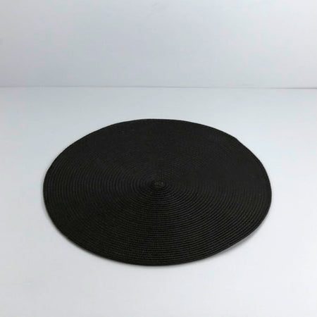 Round Vinyl Placemat / Disko Black