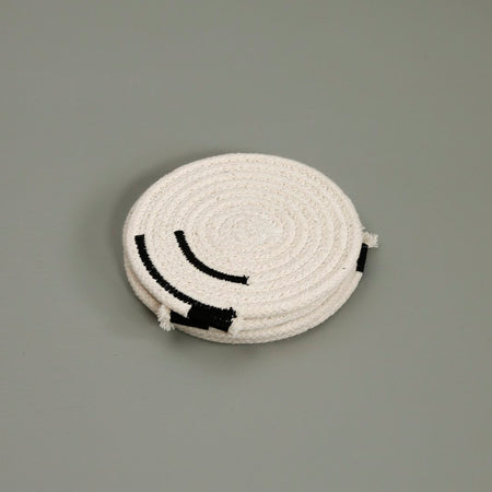 Cotton Rope 4pc Coaster Set / Minimalist Black