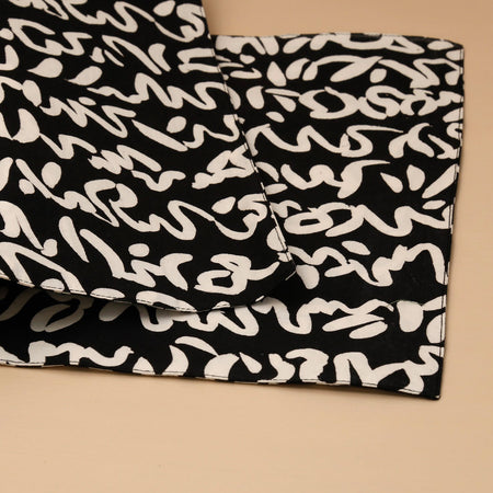 Story Black Cotton Placemat