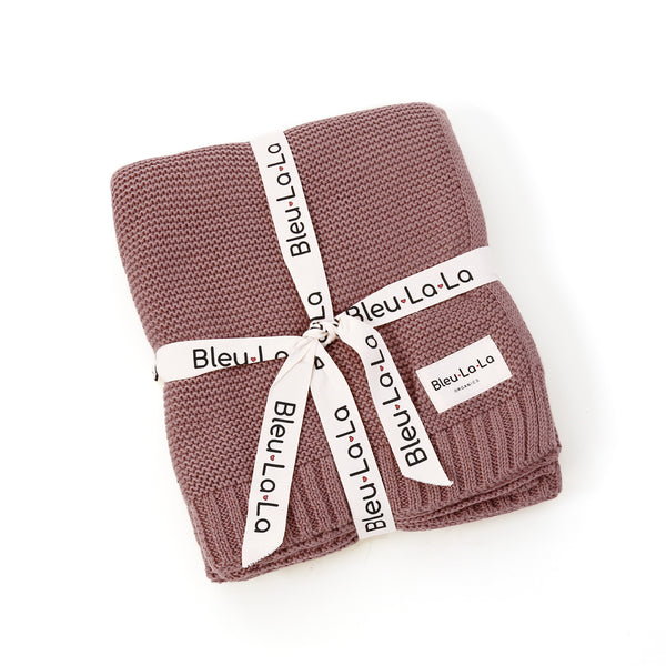 Cotton Swaddle Blanket / Plum