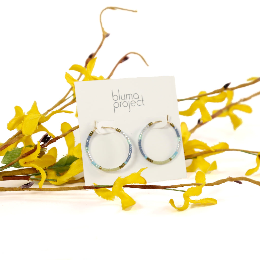 Beauty Hoop Earrings / Small / Denim Blues
