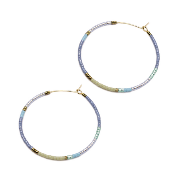 Beauty Hoop Earrings / Large / Denim Blues