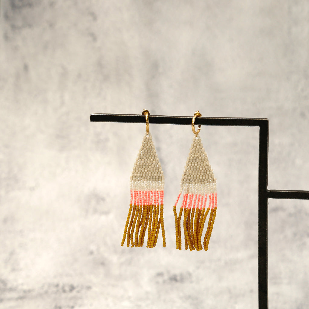 Franja Earrings / Linen