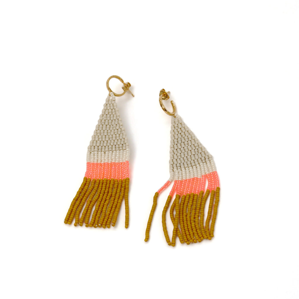 Franja Earrings / Linen