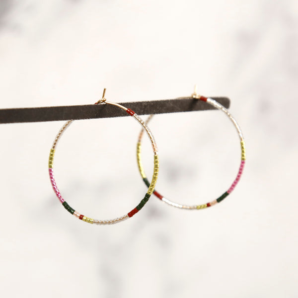 Beauty Hoop Earrings / Large / Silver