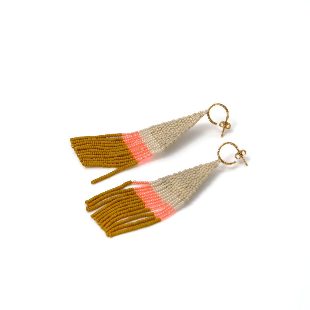 Franja Earrings / Linen