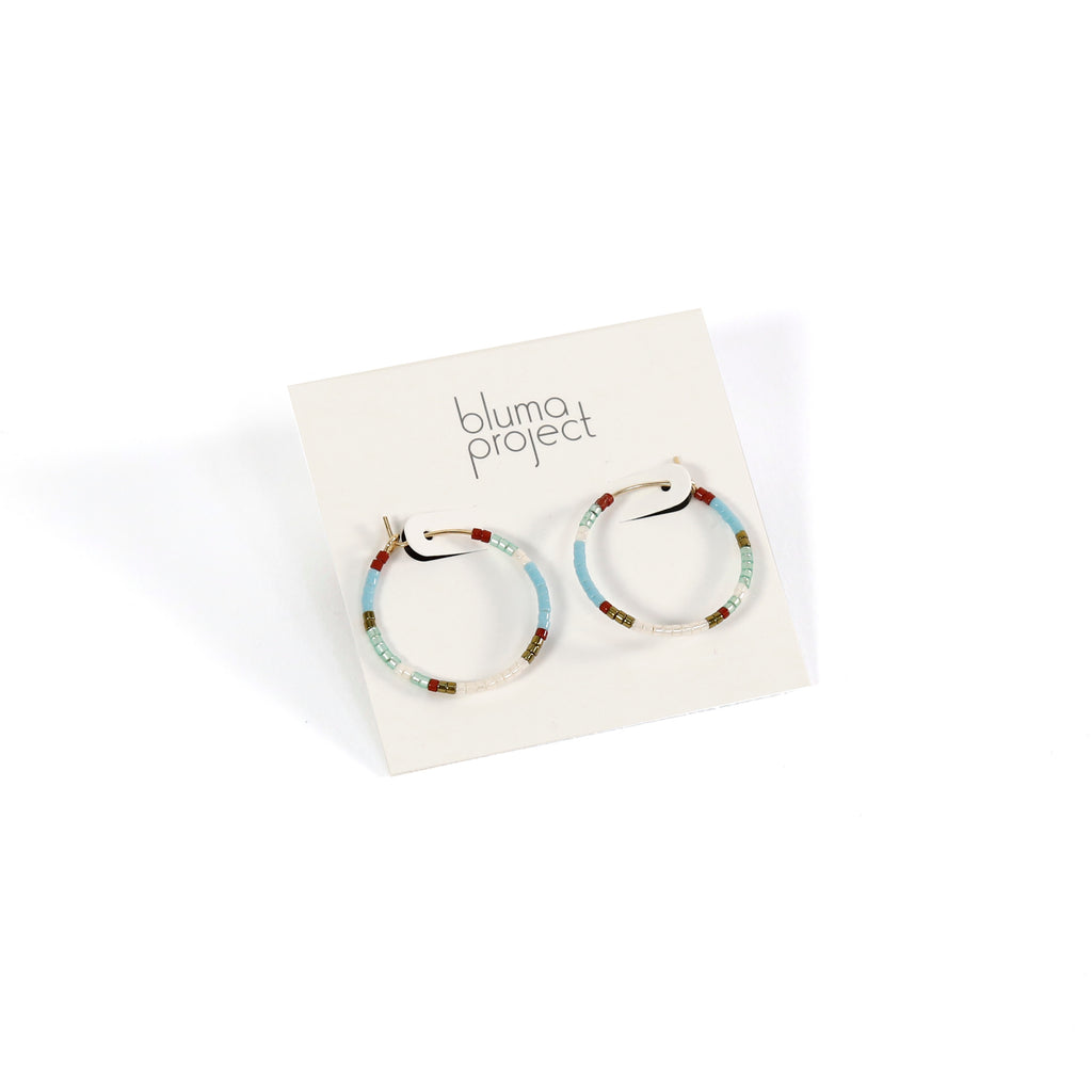 Beauty Hoop Earrings / Small / Turquoise
