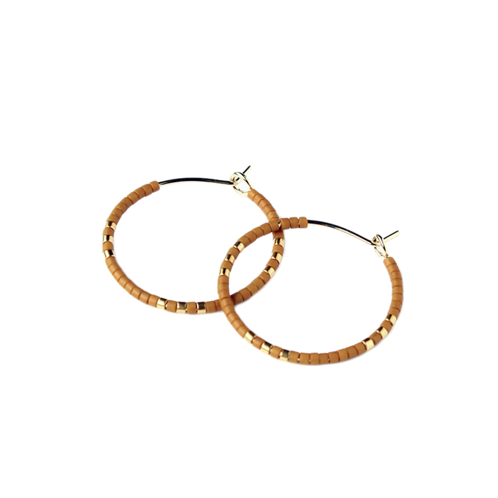 Zoe Hoop Earrings / Small / Sienna